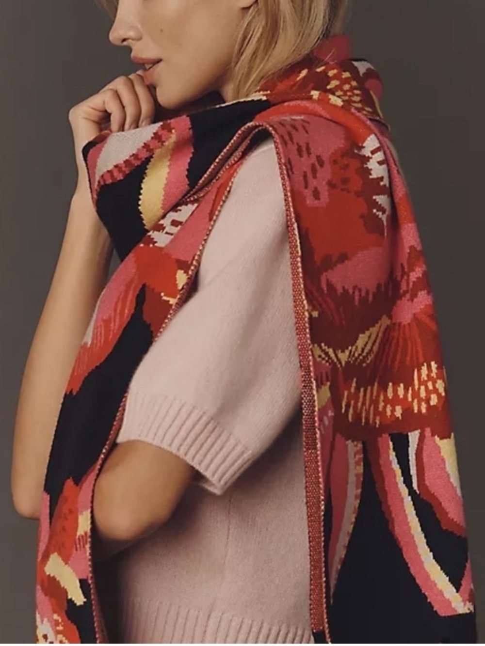 NWOT Anthropologie x Farm Rio Scalloped Edge Scarf